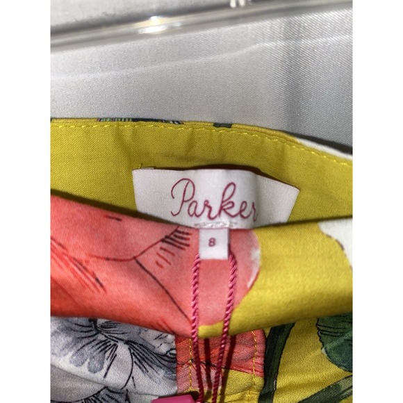 Parker Coraline Skirt Yellow Lemon Wildflower Floral Print Ruffle Hem Size 8 NWT - Picture 4 of 5